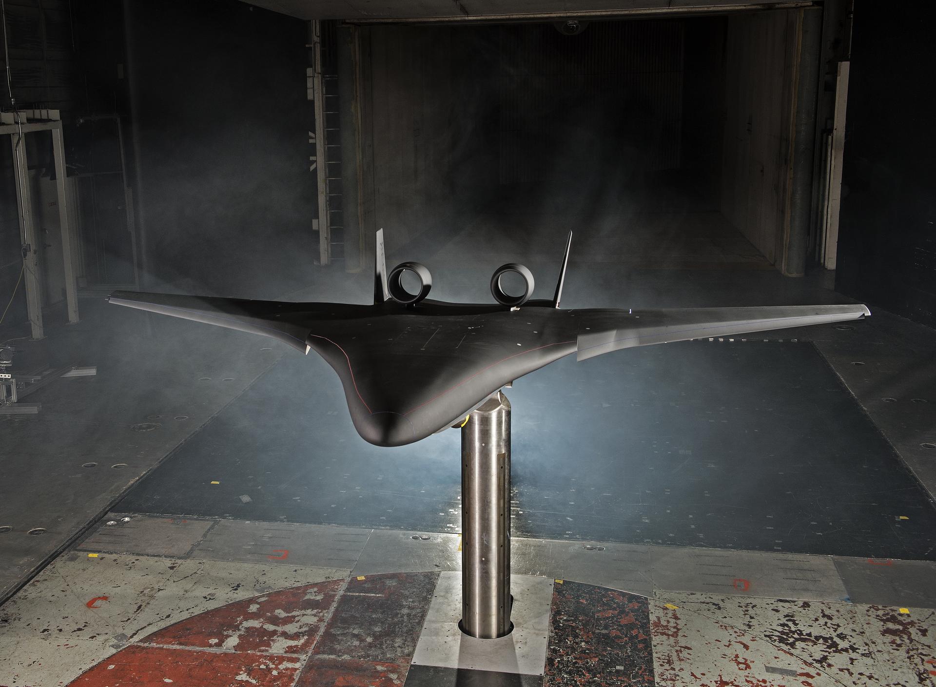 Hybrid Wing Body Particle Image Velocimetry Test in LaRC 14x22 F