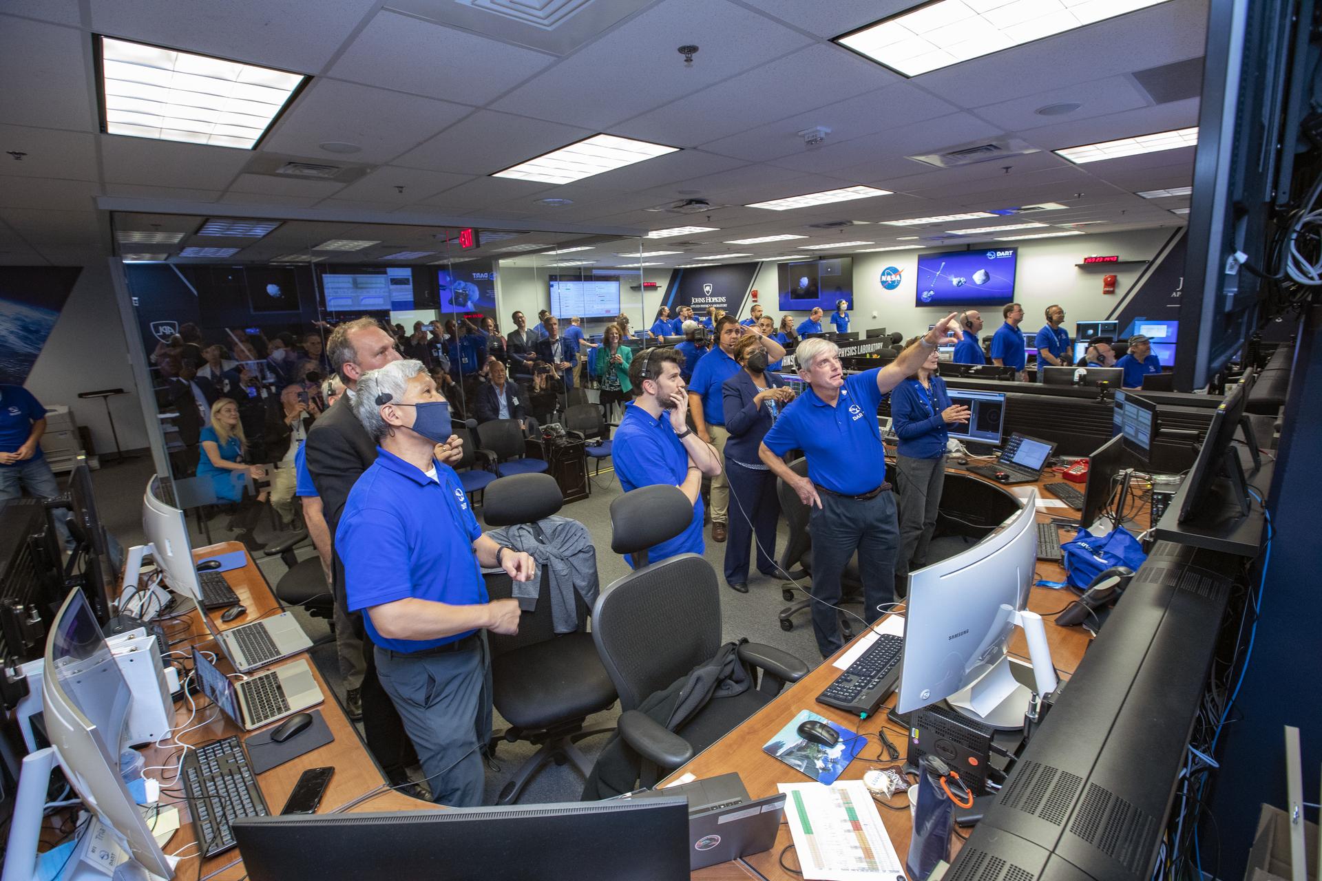 NASA’s Double Asteroid Redirection Test (DART) command team at Johns Hopkins University