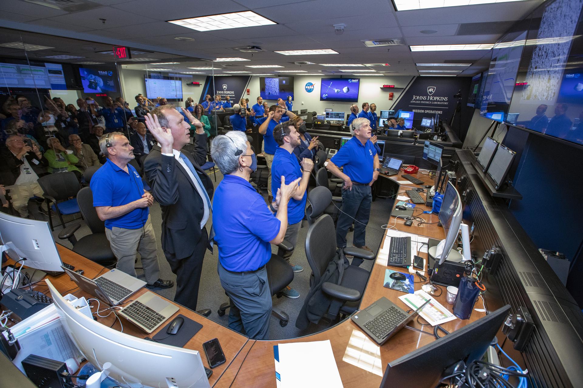 NASA’s Double Asteroid Redirection Test (DART) command team at Johns Hopkins University
