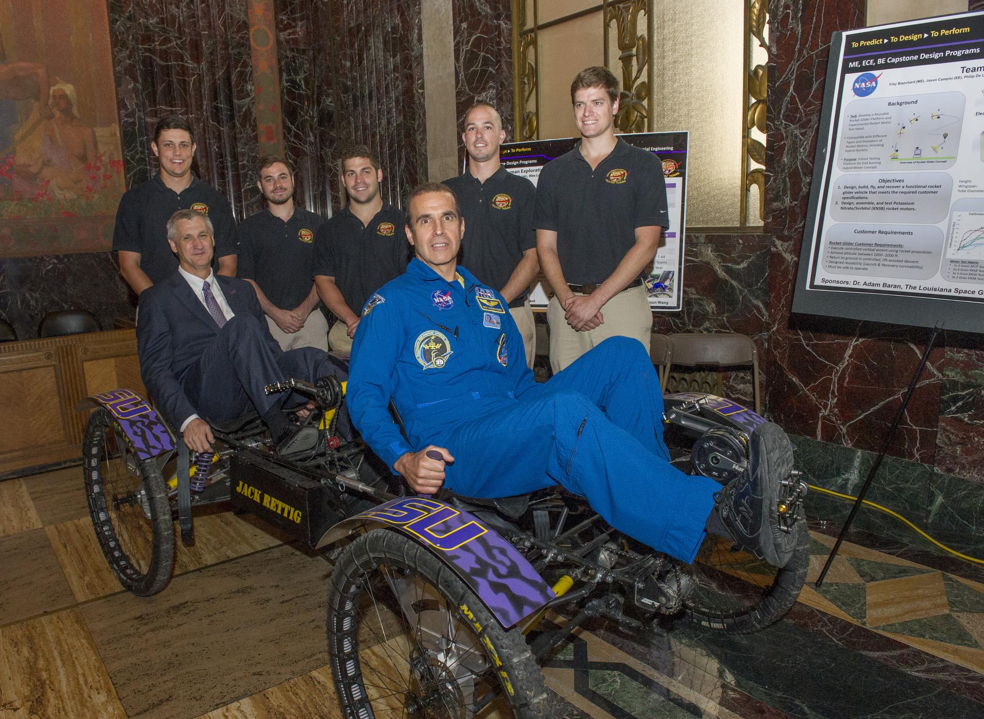Rick Mastracchio with LSU Rover Challenge Team