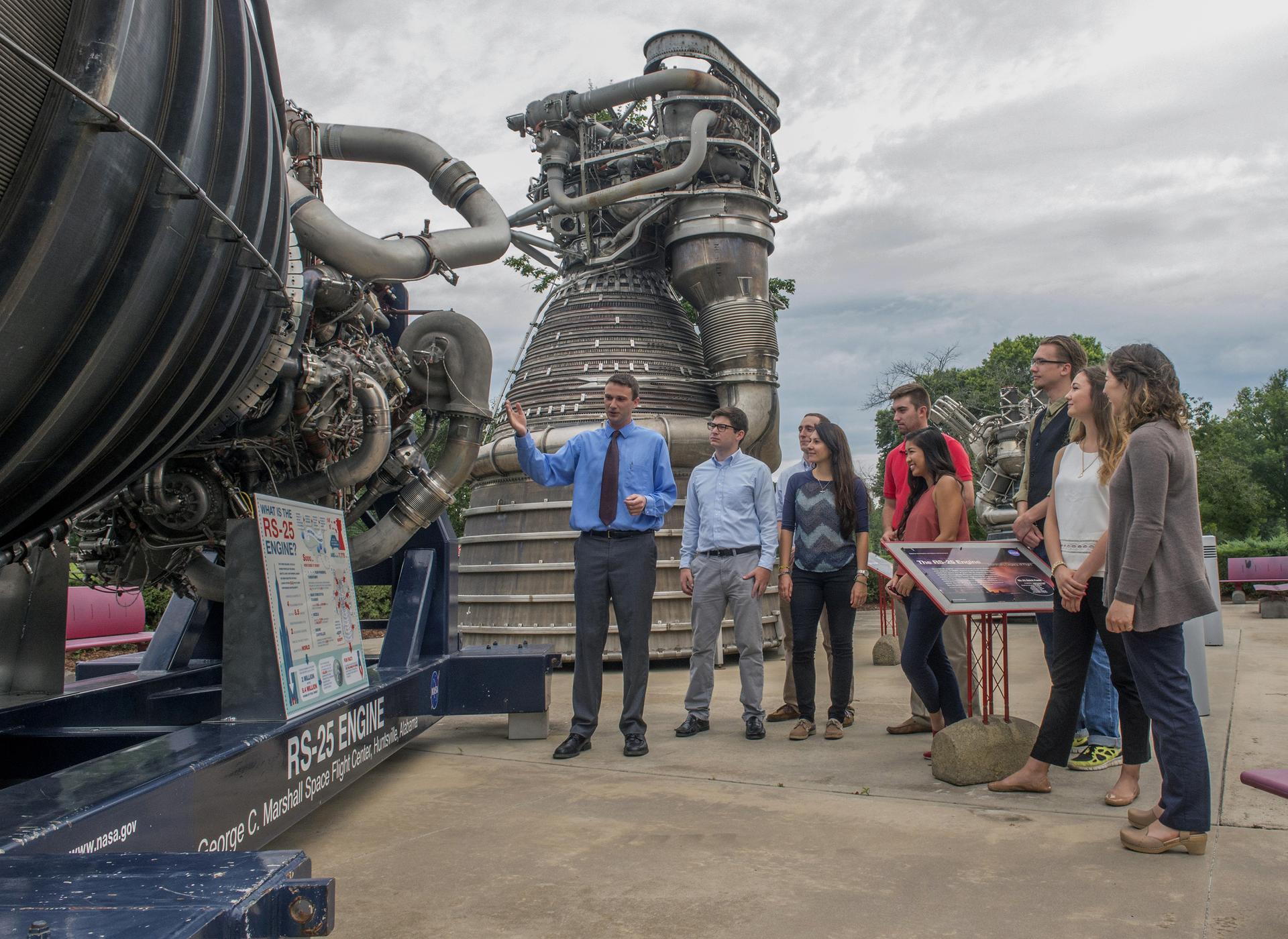 INTERN RYAN CONNELLY EXPLAINS HISTORY AND WORKINGS OF RS-25 ENGI
