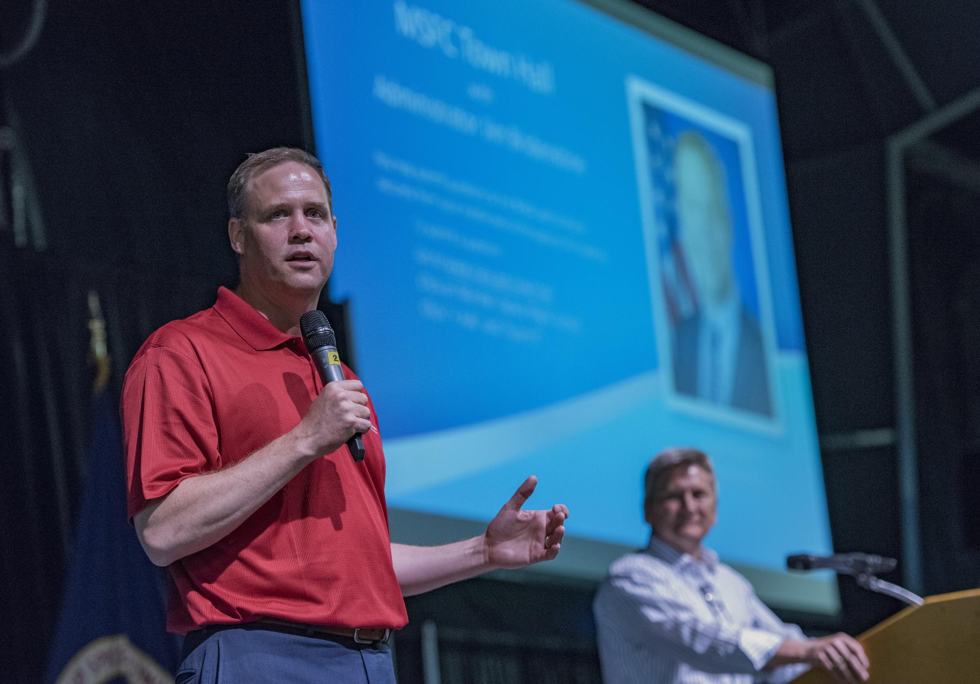 Jim Bridenstine conducts employee town hall meeting