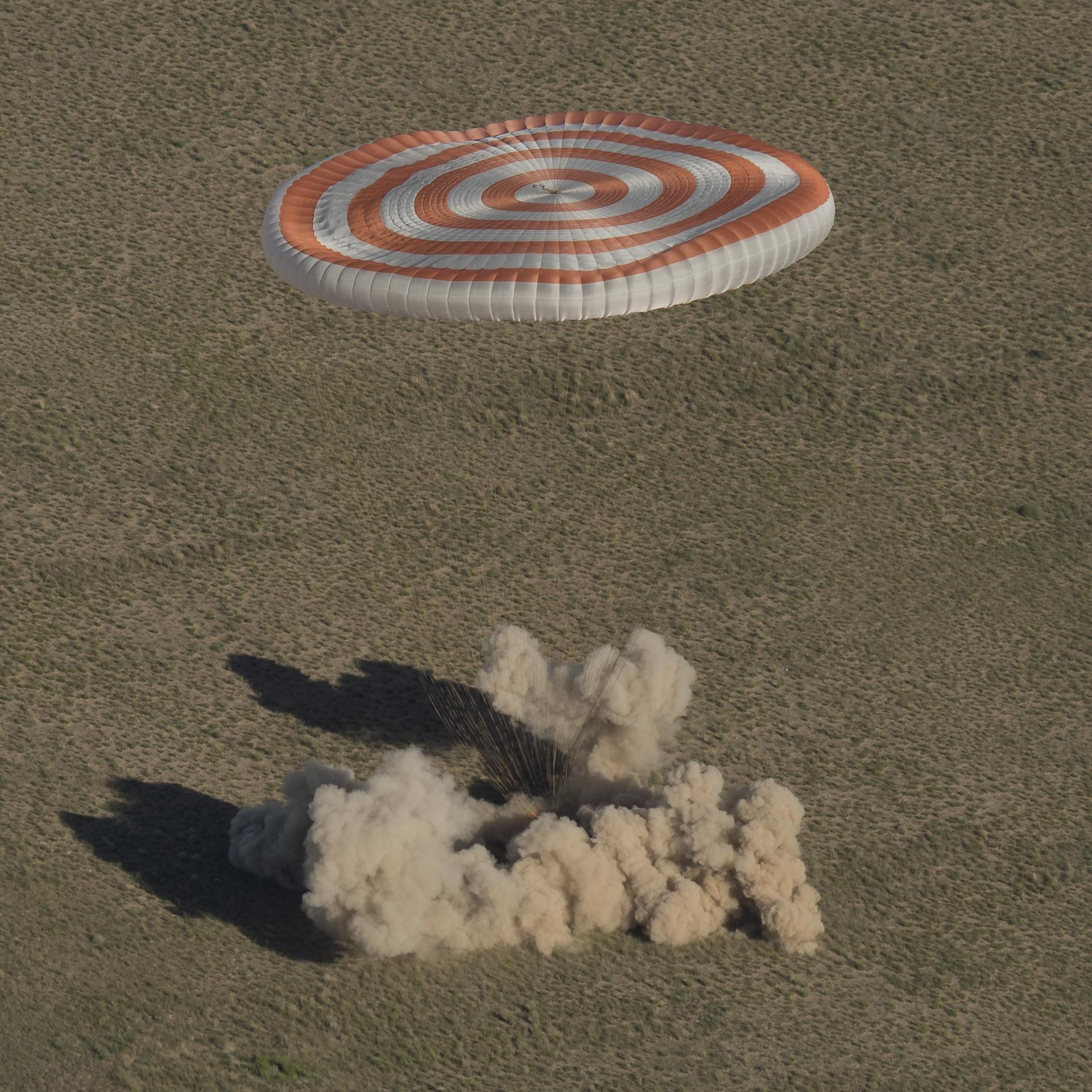 Expedition 55 Soyuz MS-07 Landing