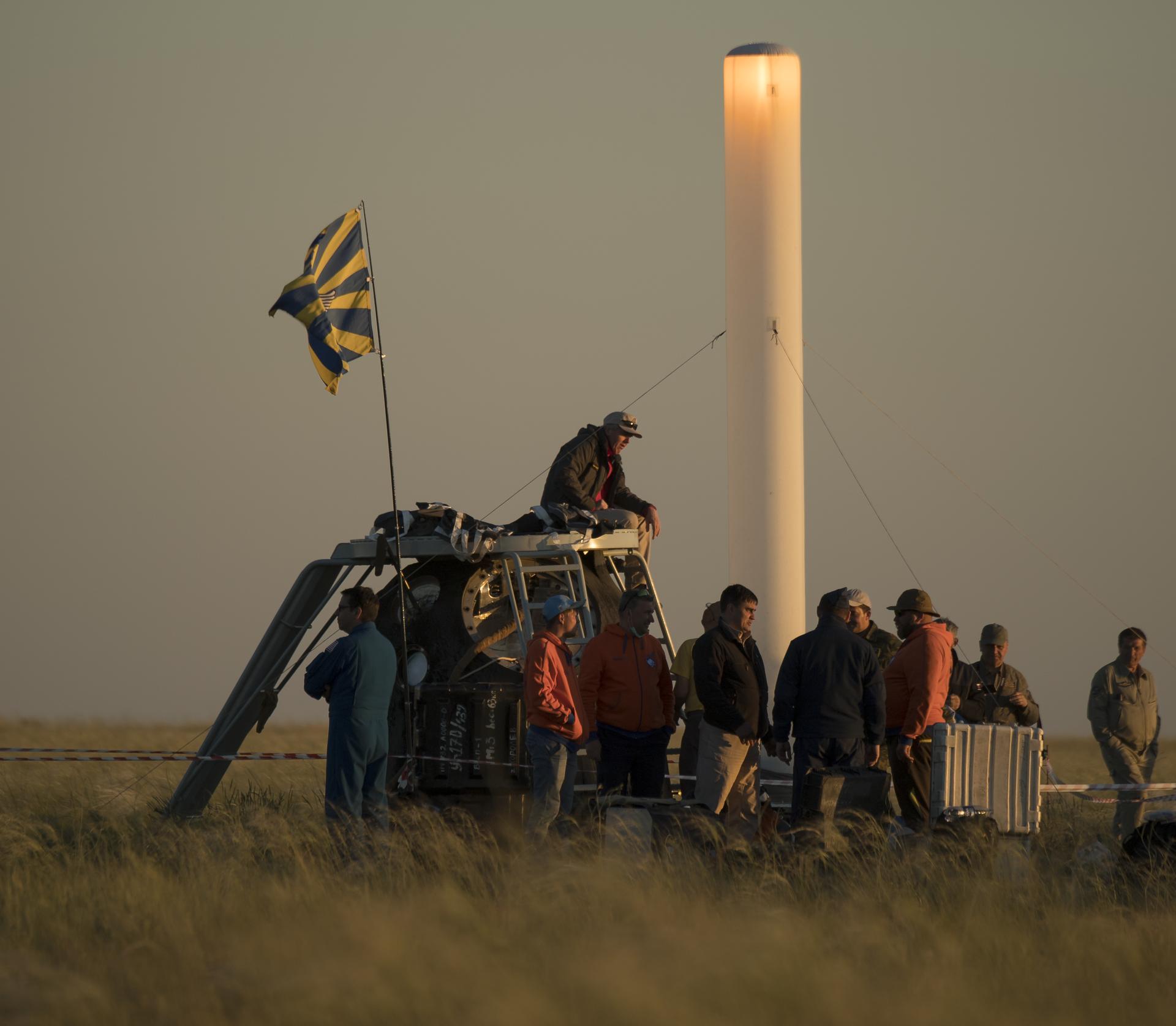 Expedition 55 Soyuz MS-07 Landing