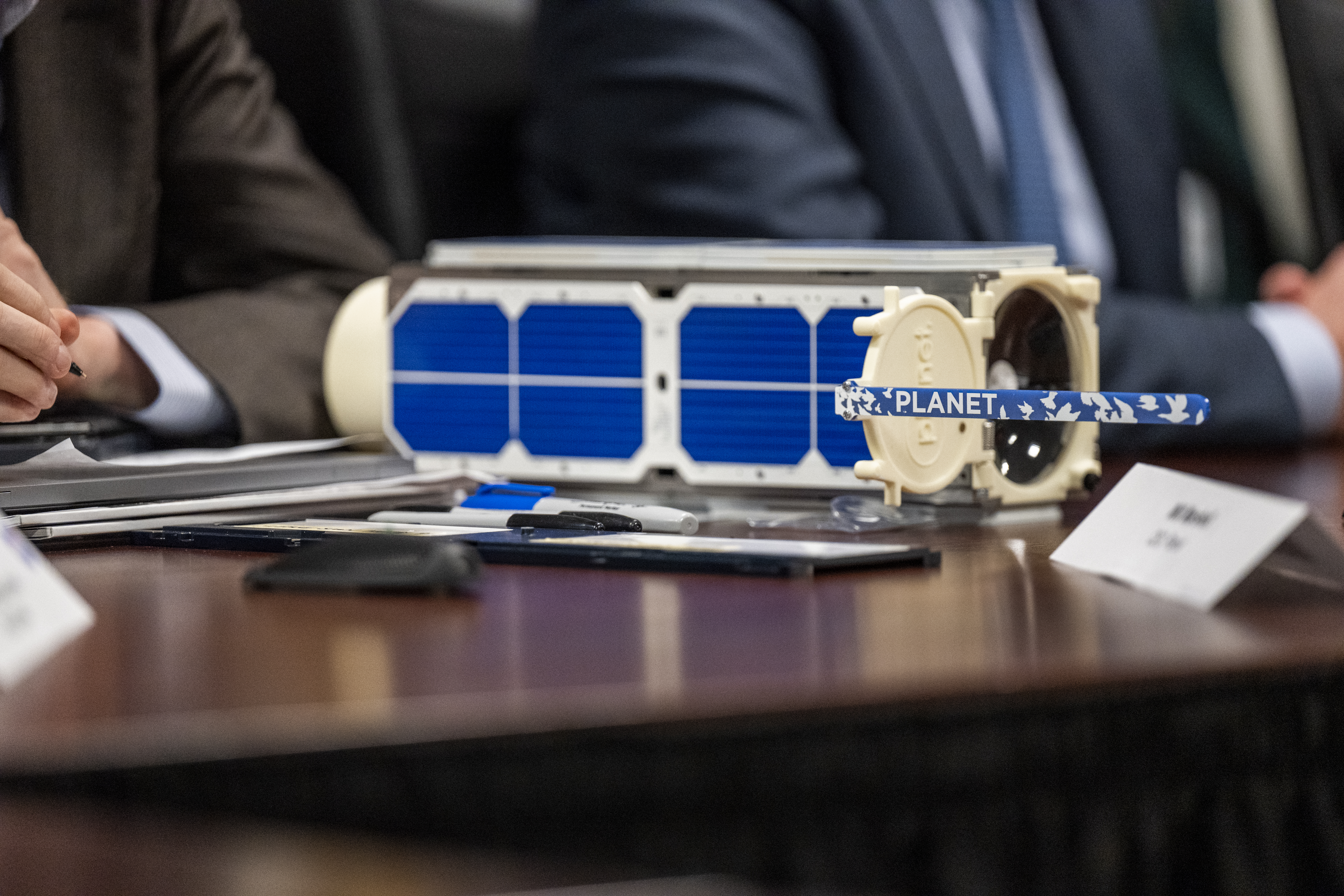 Vice President Harris and French President Macron meet at NASA H