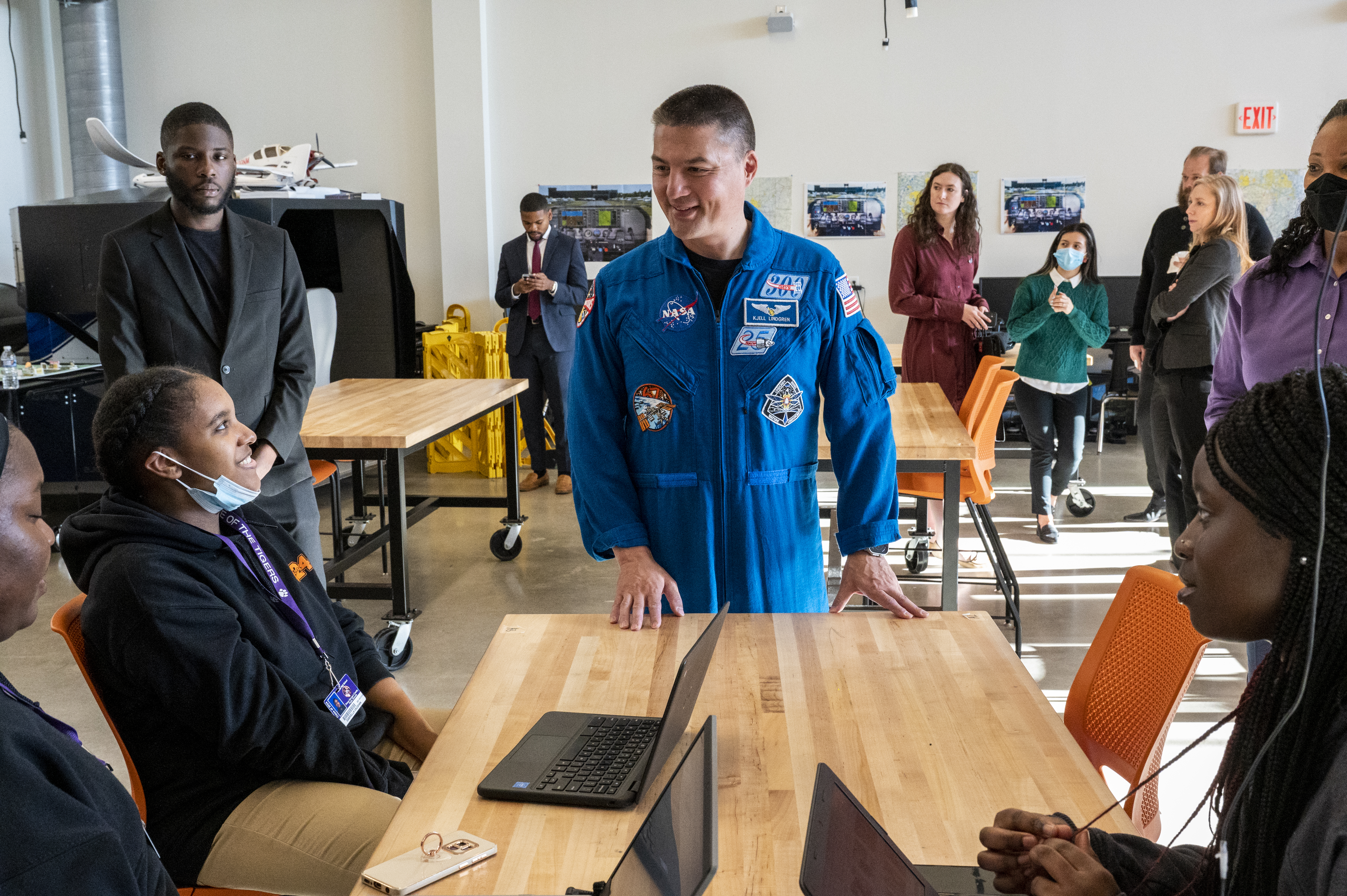 NASA astronaut Kjell Lindgren visits DuVal High School