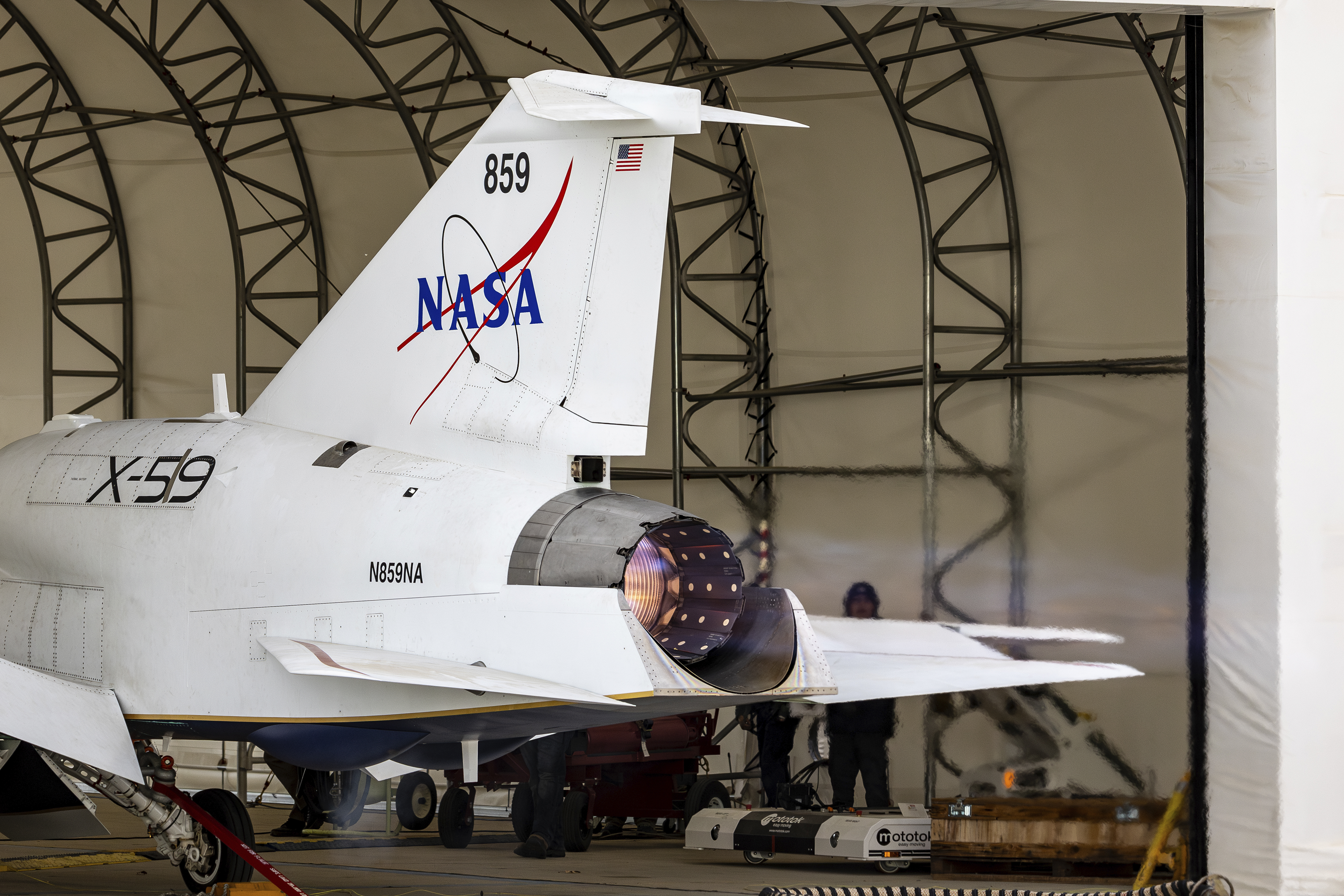 NASA Runs X-59 Engine in Maximum Afterburner