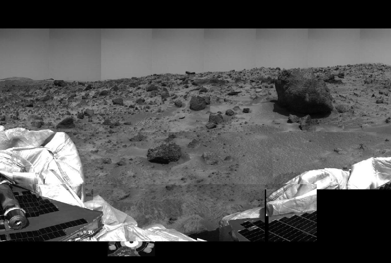Rover, Airbags, & Surrounding Rocks