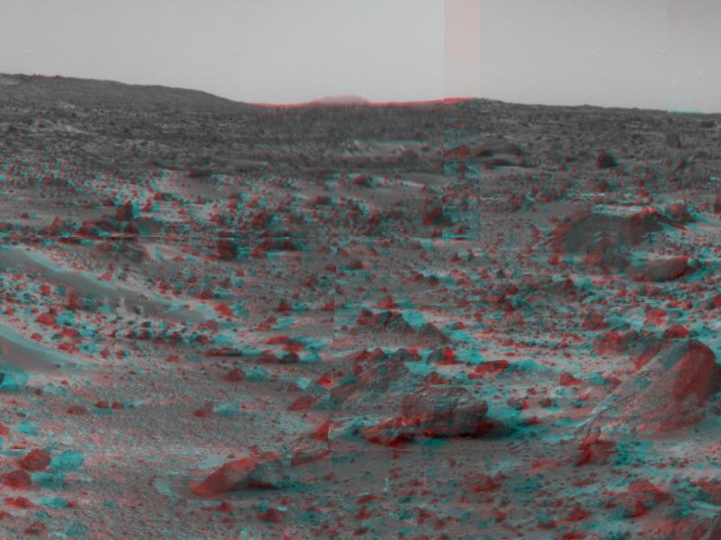 Martian Terrain & Wedge in 3-D