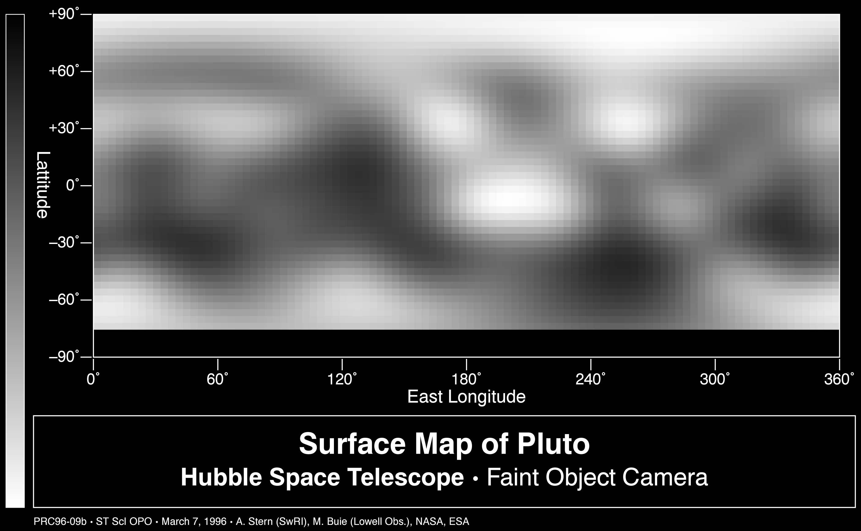 Map of Pluto Surface