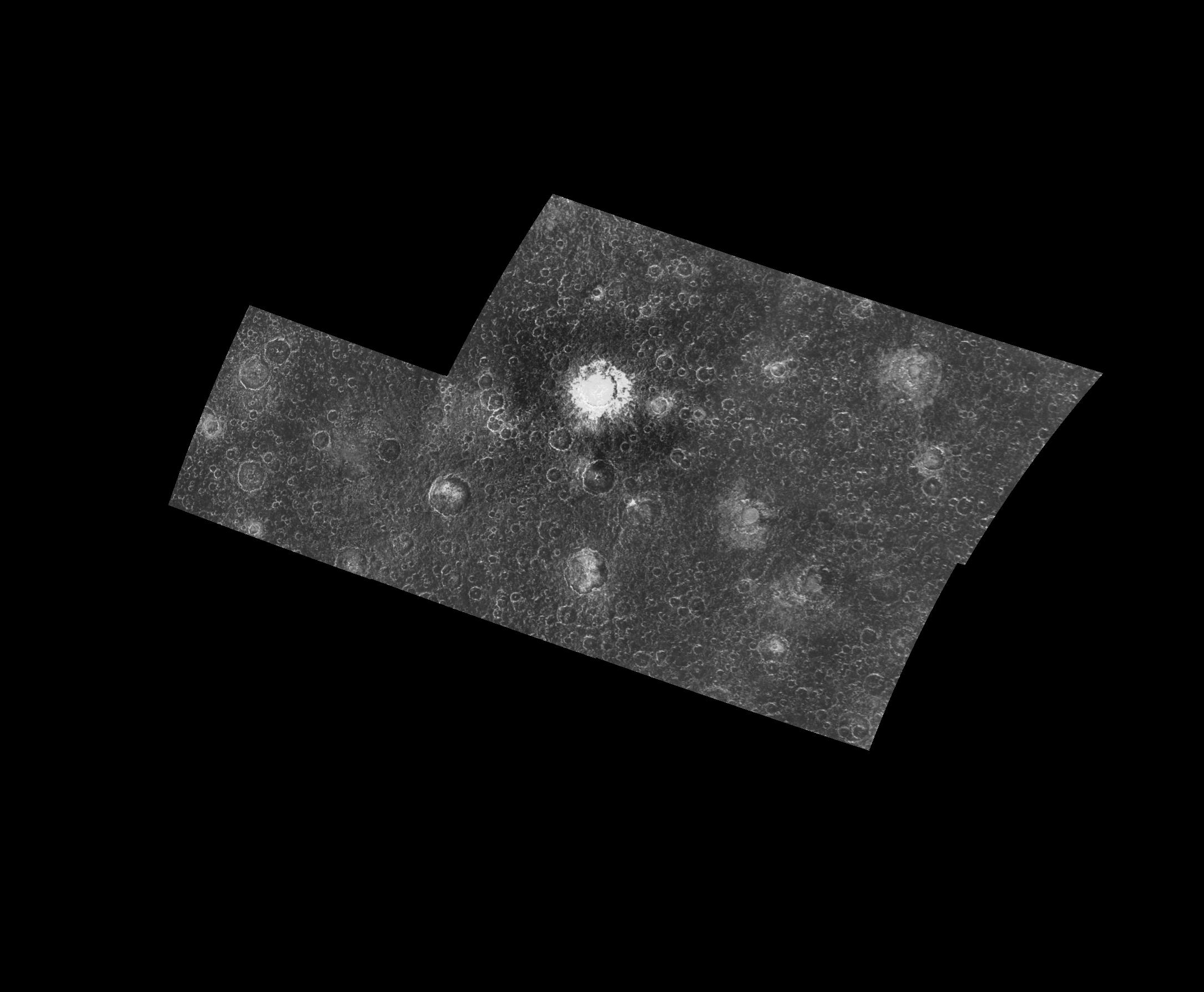 Moderate-resolution view of Callisto surface