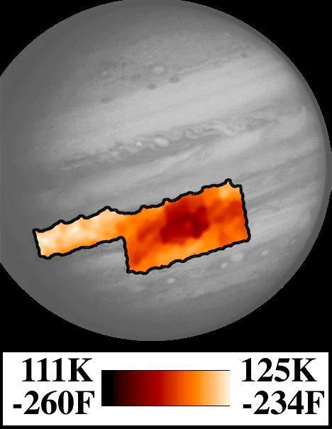 Photopolarimeter/Radiometer PPR Temperature Map of Great Red Spot