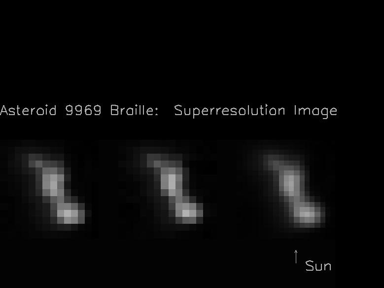 Composite View of Asteroid Braille from Deep Space 1