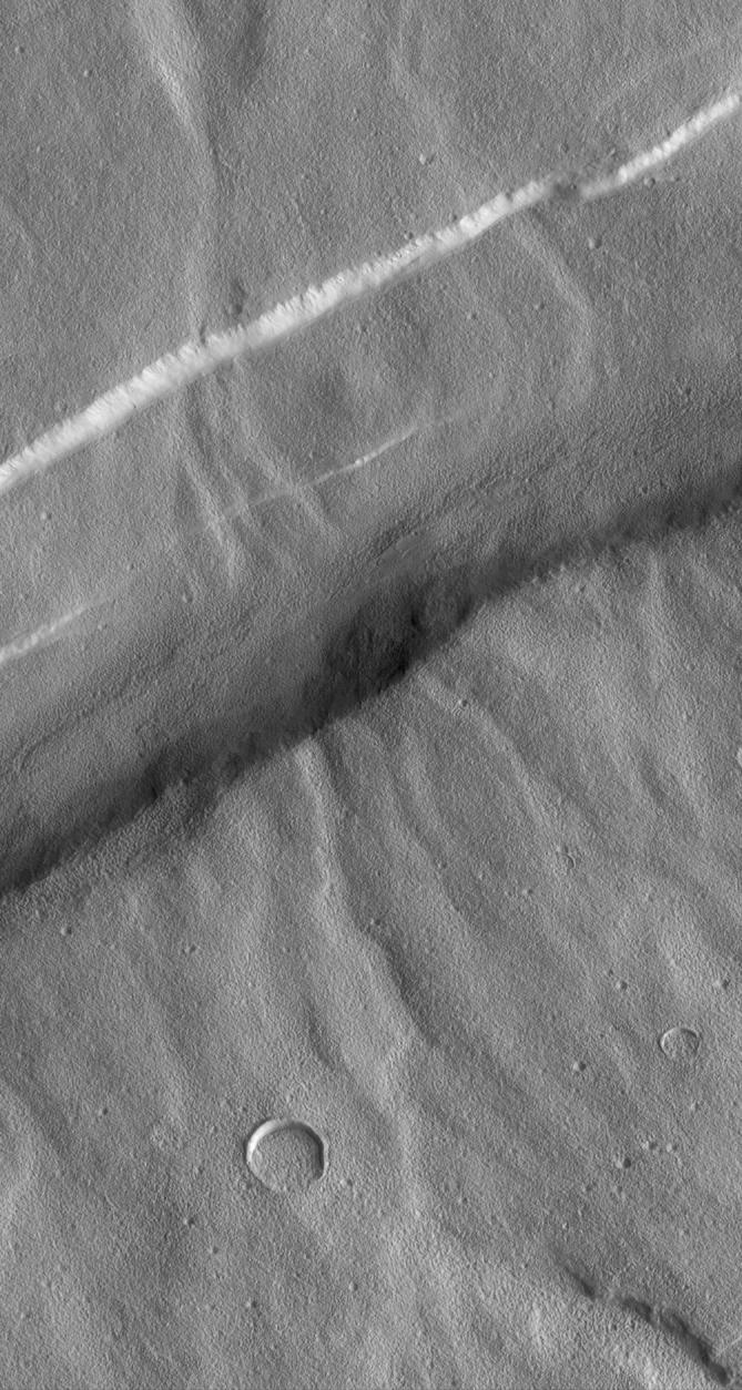 Valleys on Northwest Flank of Alba Patera Volcano