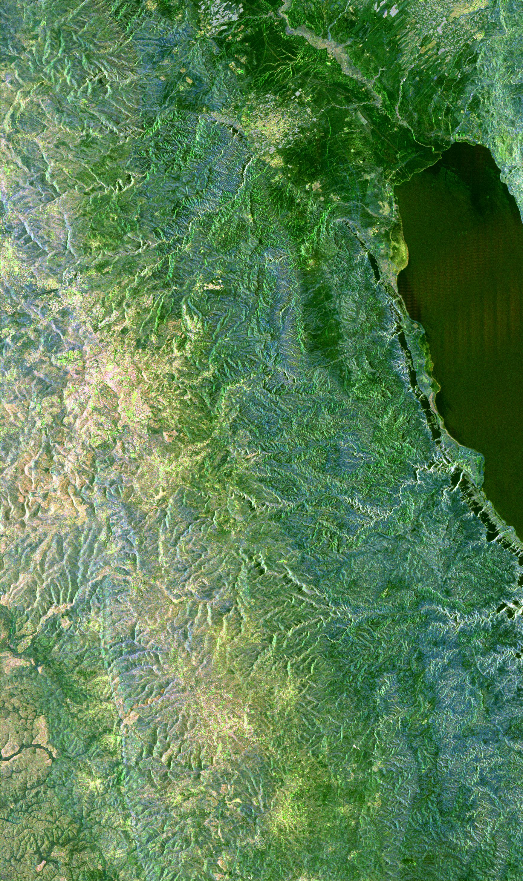 Space Radar Image of Jerusalem and the Dead Sea