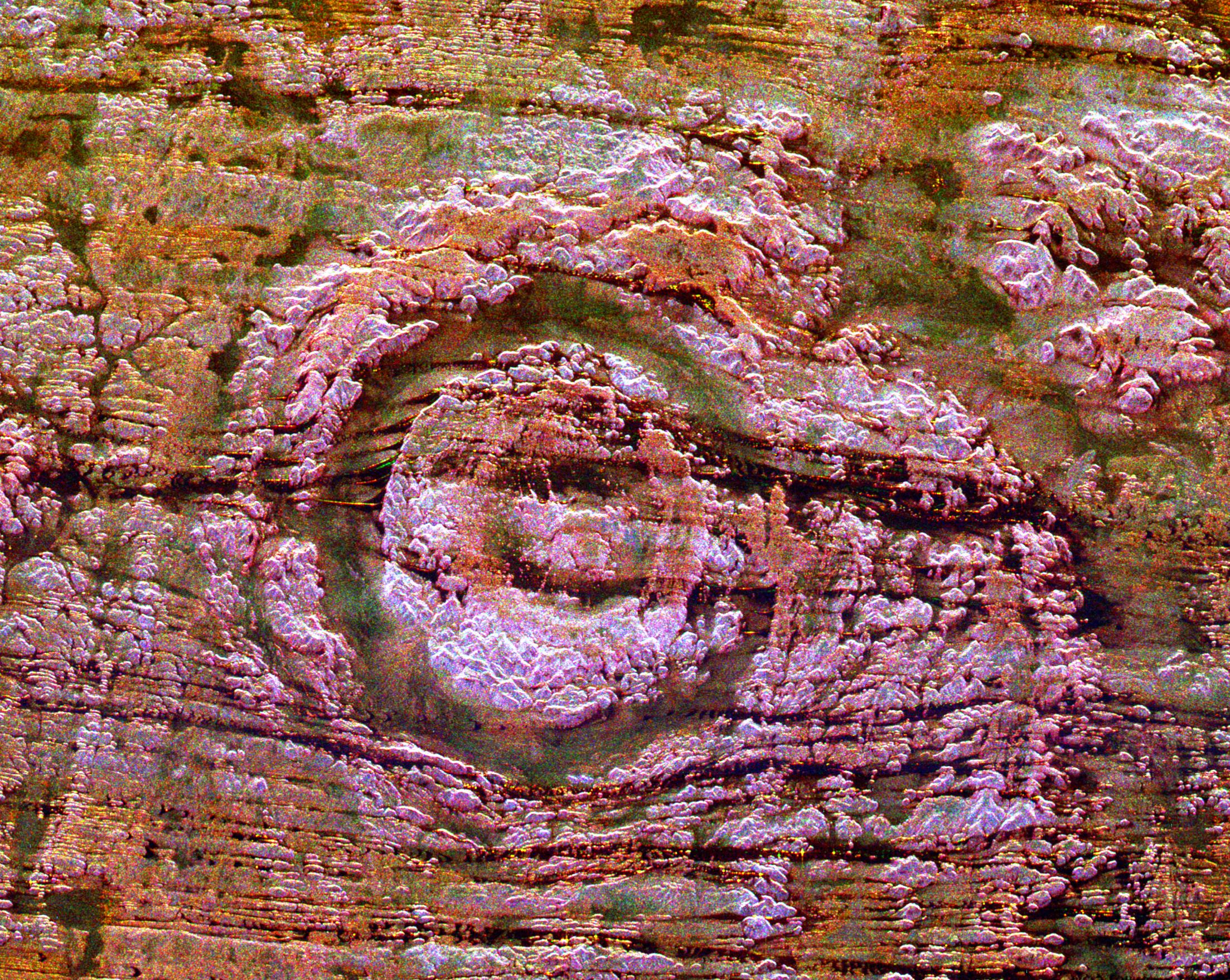 Space Radar of Image Aorounga Impact Crater, Chad