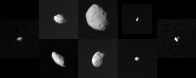 Collage of Saturn Smaller Satellites