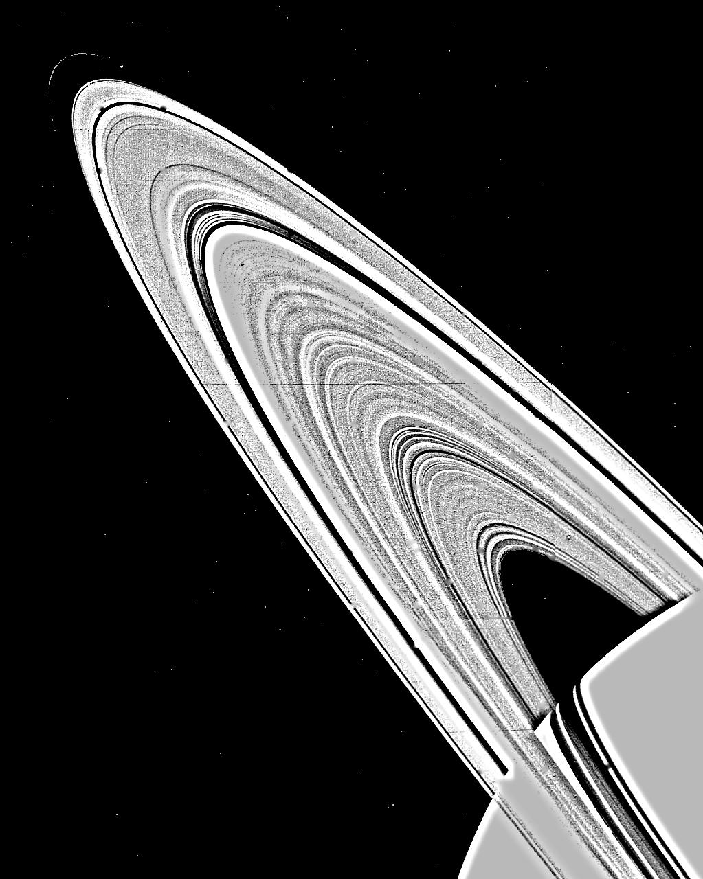 Two-image Mosaic of Saturn Rings