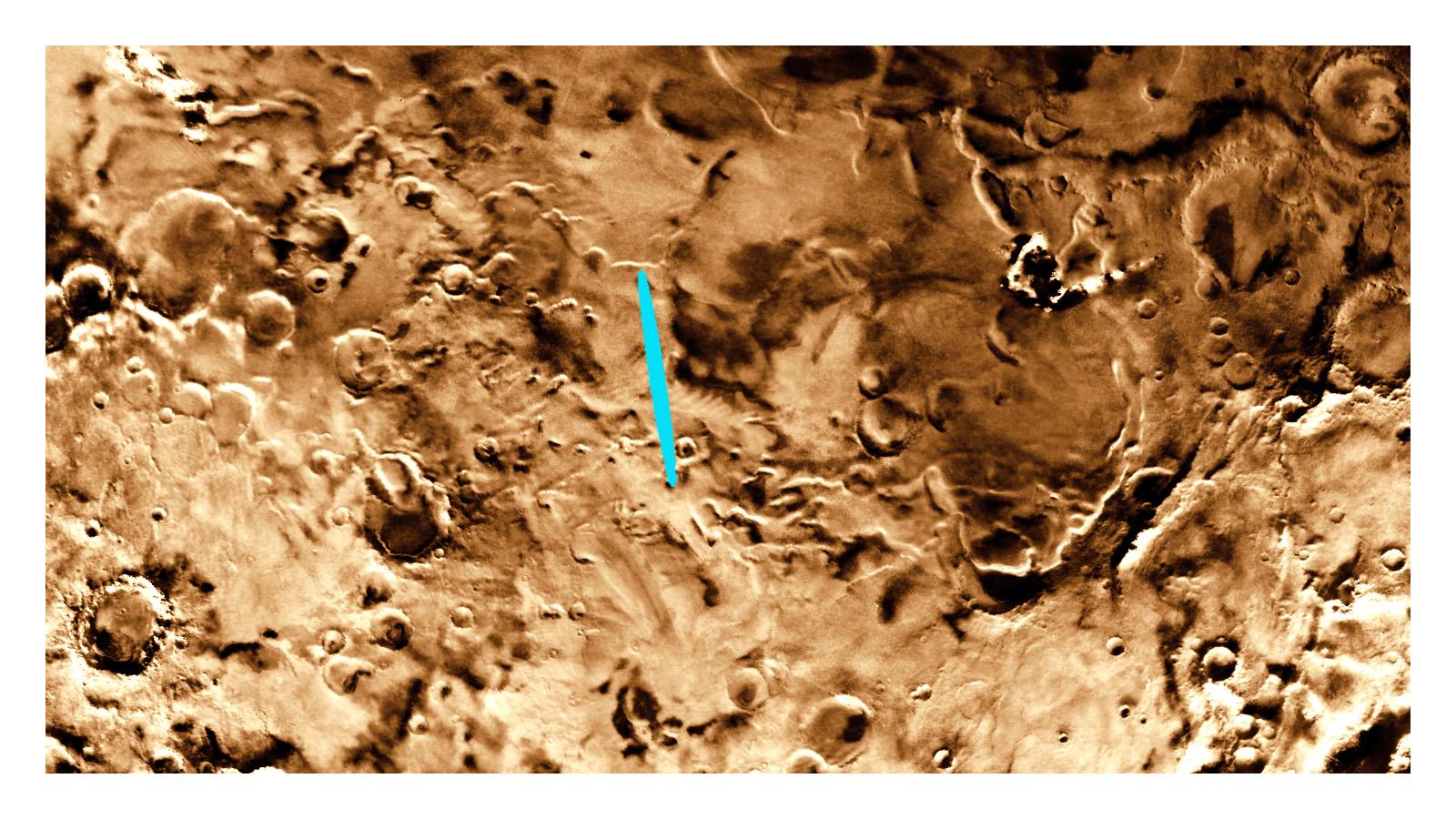 Proposed Mars Polar Lander Landing Site Flat Map