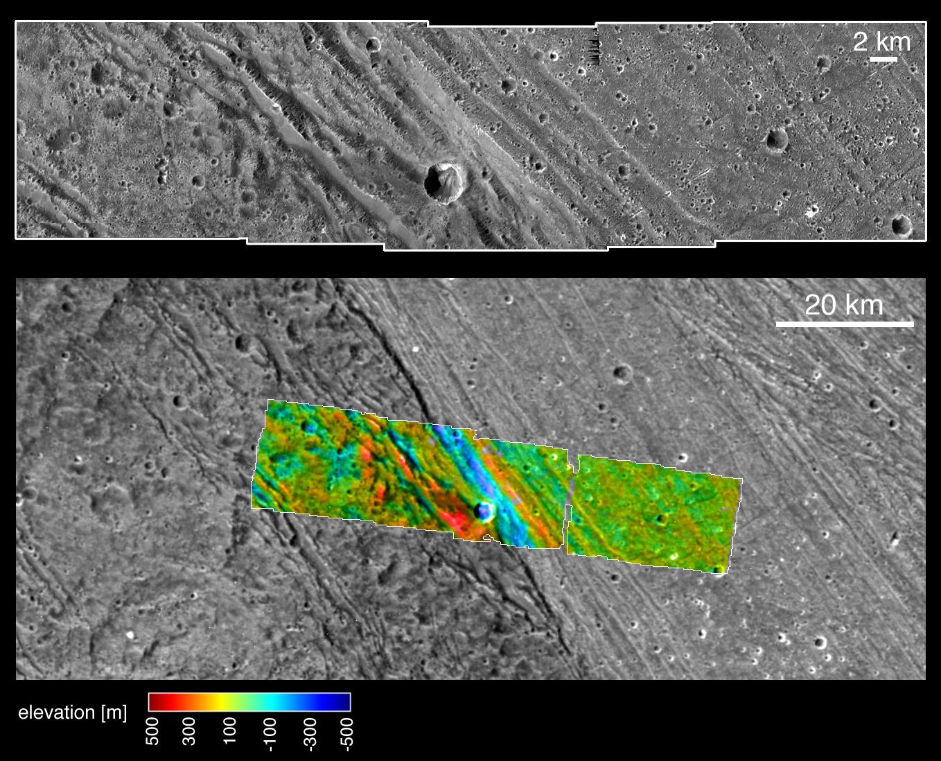 Bright-dark boundary and topographical model
