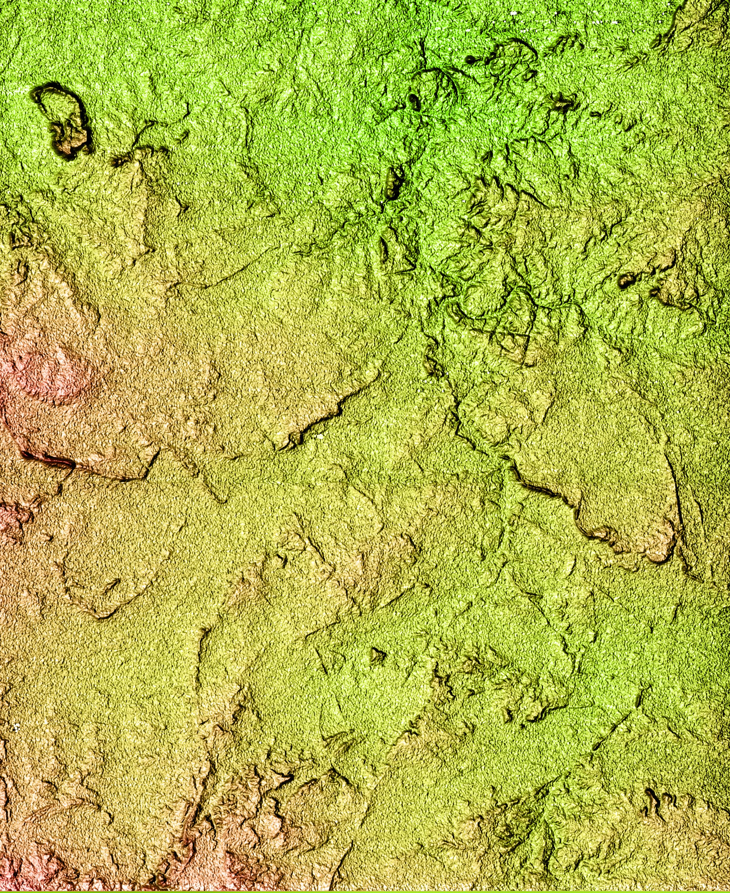 Shaded Relief of South Africa, Northern Cape Province