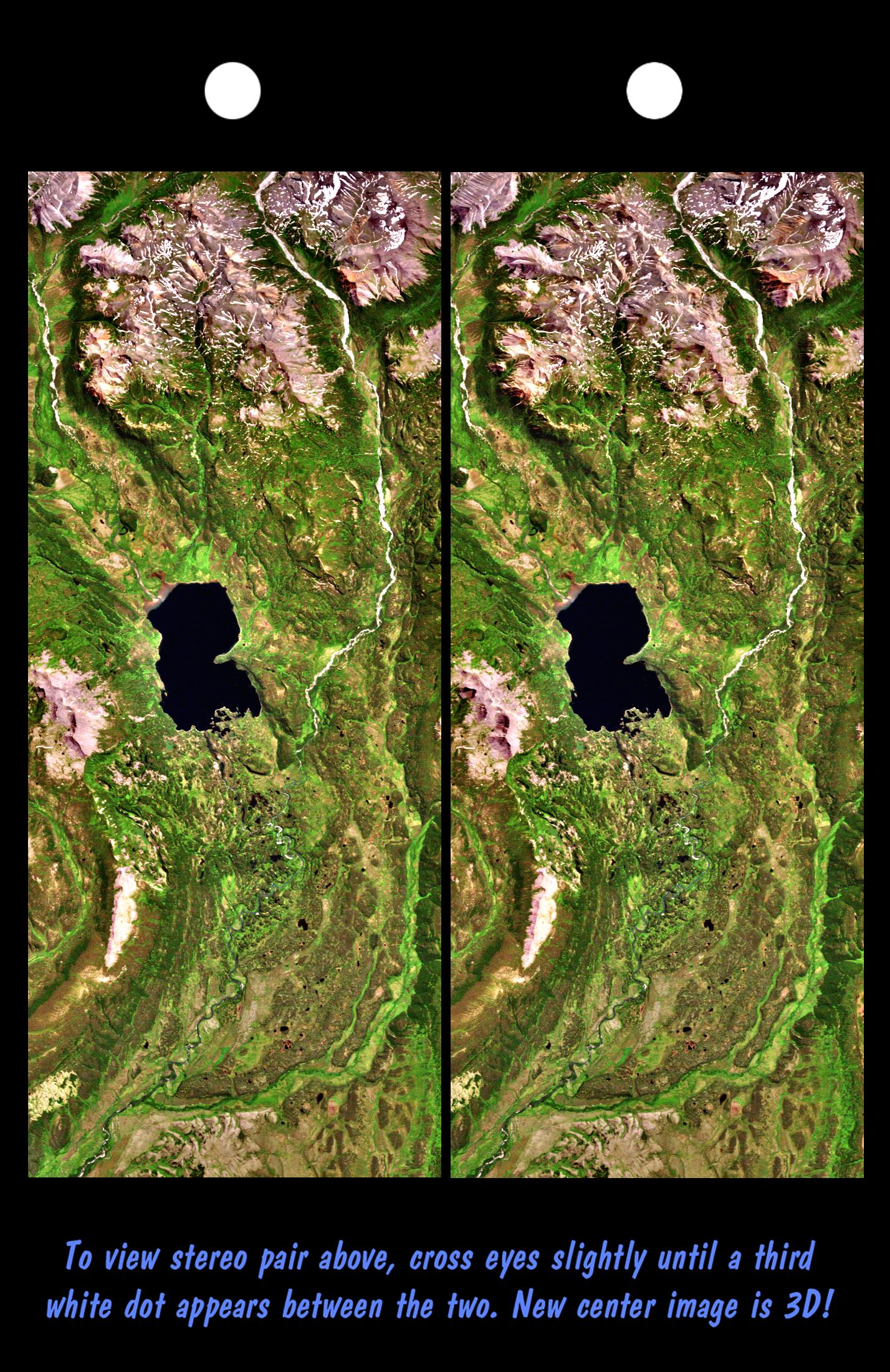 Stereo Pair, Lake Palanskoye Landslide, Kamchatka Peninsula, Russia