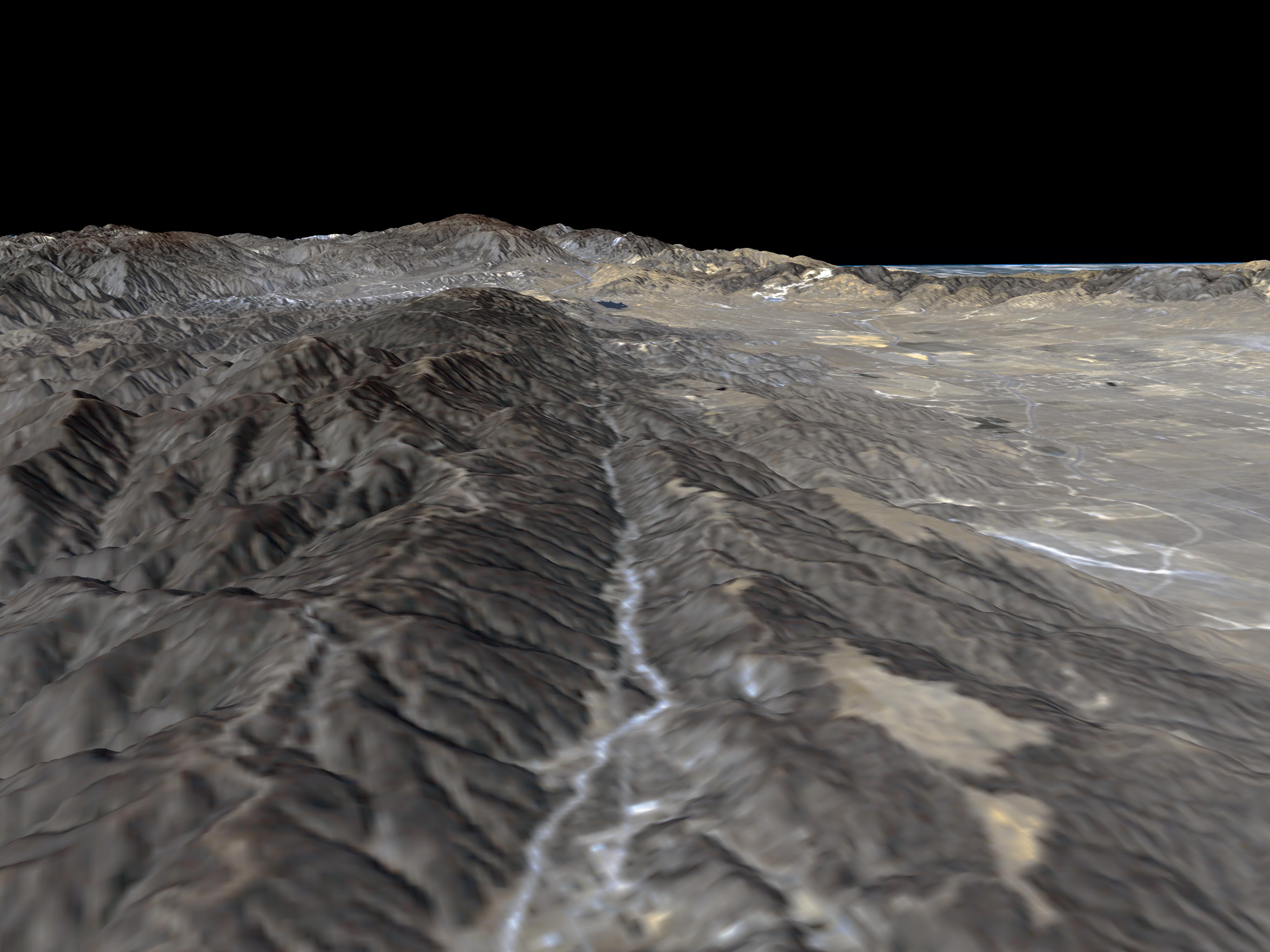 Perspective View, San Andreas Fault