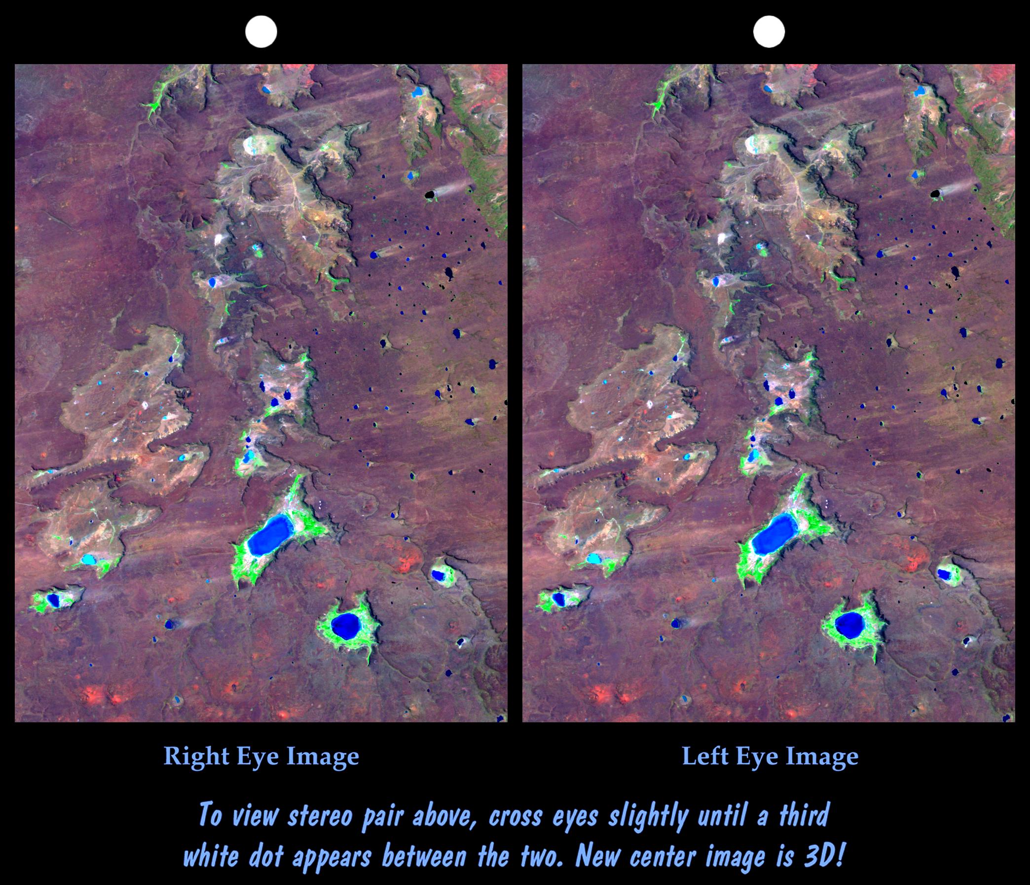 SRTM Stereo Pair: Meseta de Somuncura, Patagonia, Argentina