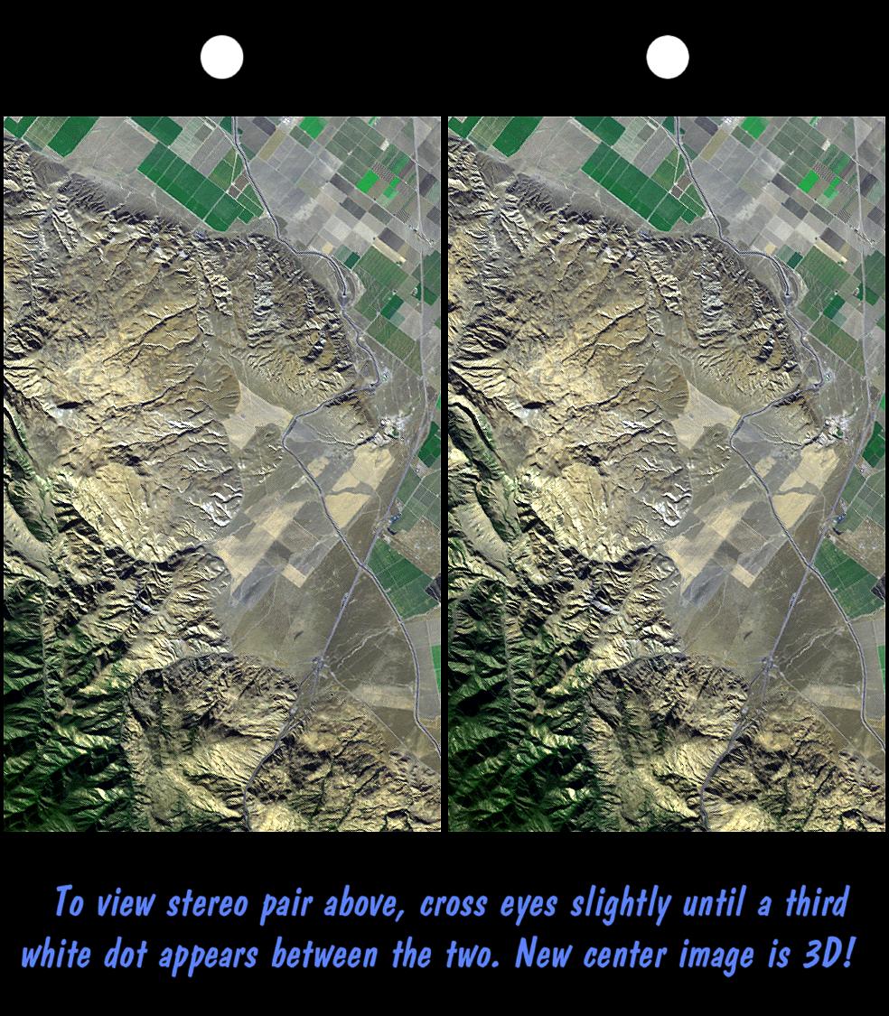SRTM Stereo Pair: Wheeler Ridge, California