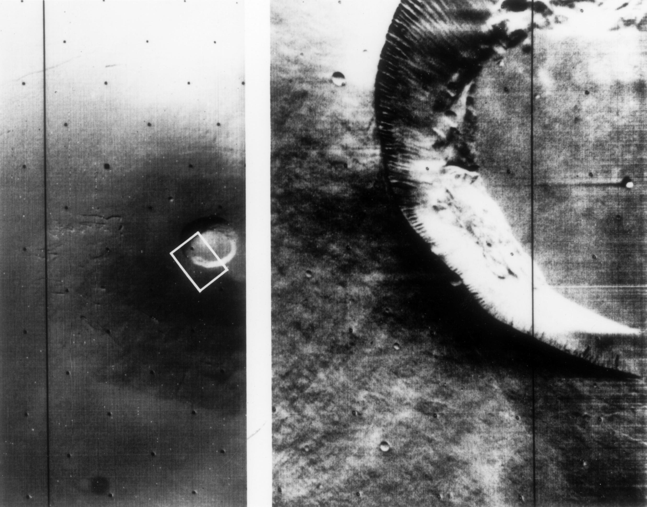 Mariner 9 views of shield volcano