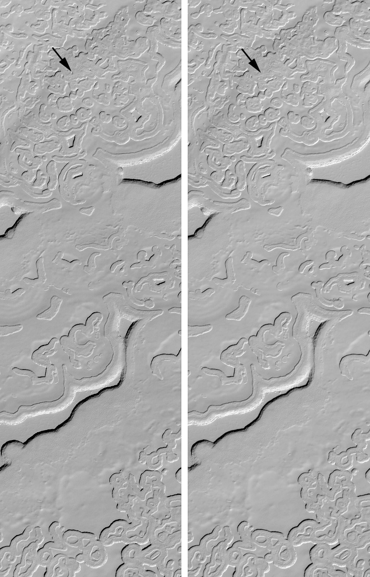 Changes in South Polar Carbon Dioxide Ice Cap