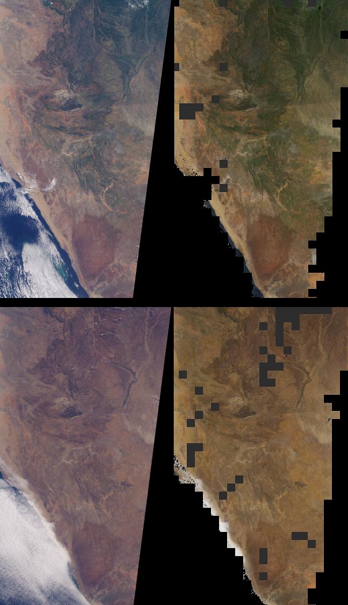 Seasonal Surface Changes in Namibia and Central Angola