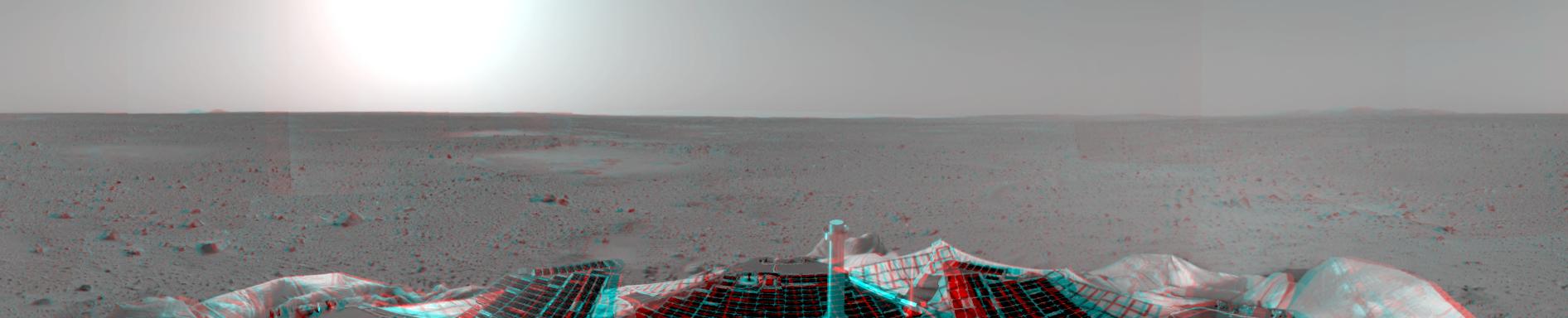 First 3-D Panorama of Spirit Landing Site