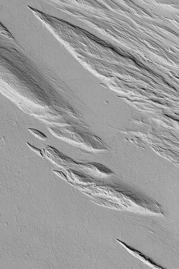 Yardangs in Gordii Dorsum Region