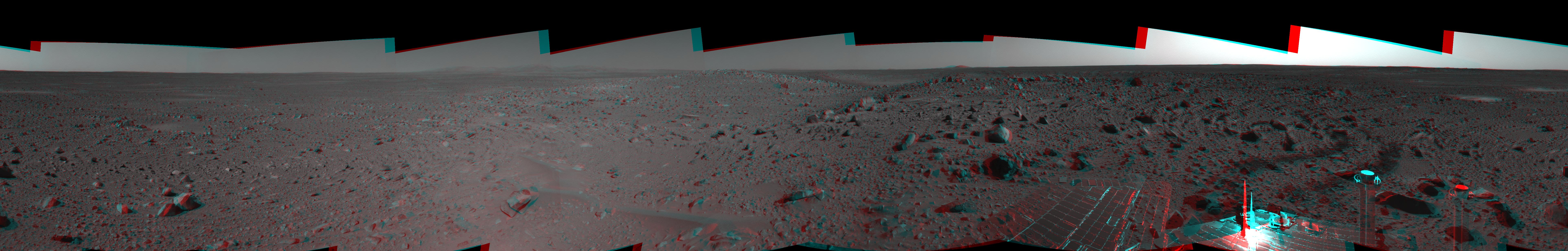 Spirit View on Sol 107 in 3-D