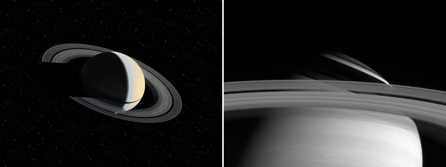 Saturn Ring Shadow, Then and Now