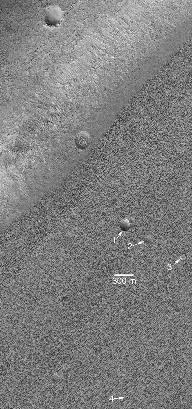 Craters in Fretted Terrain