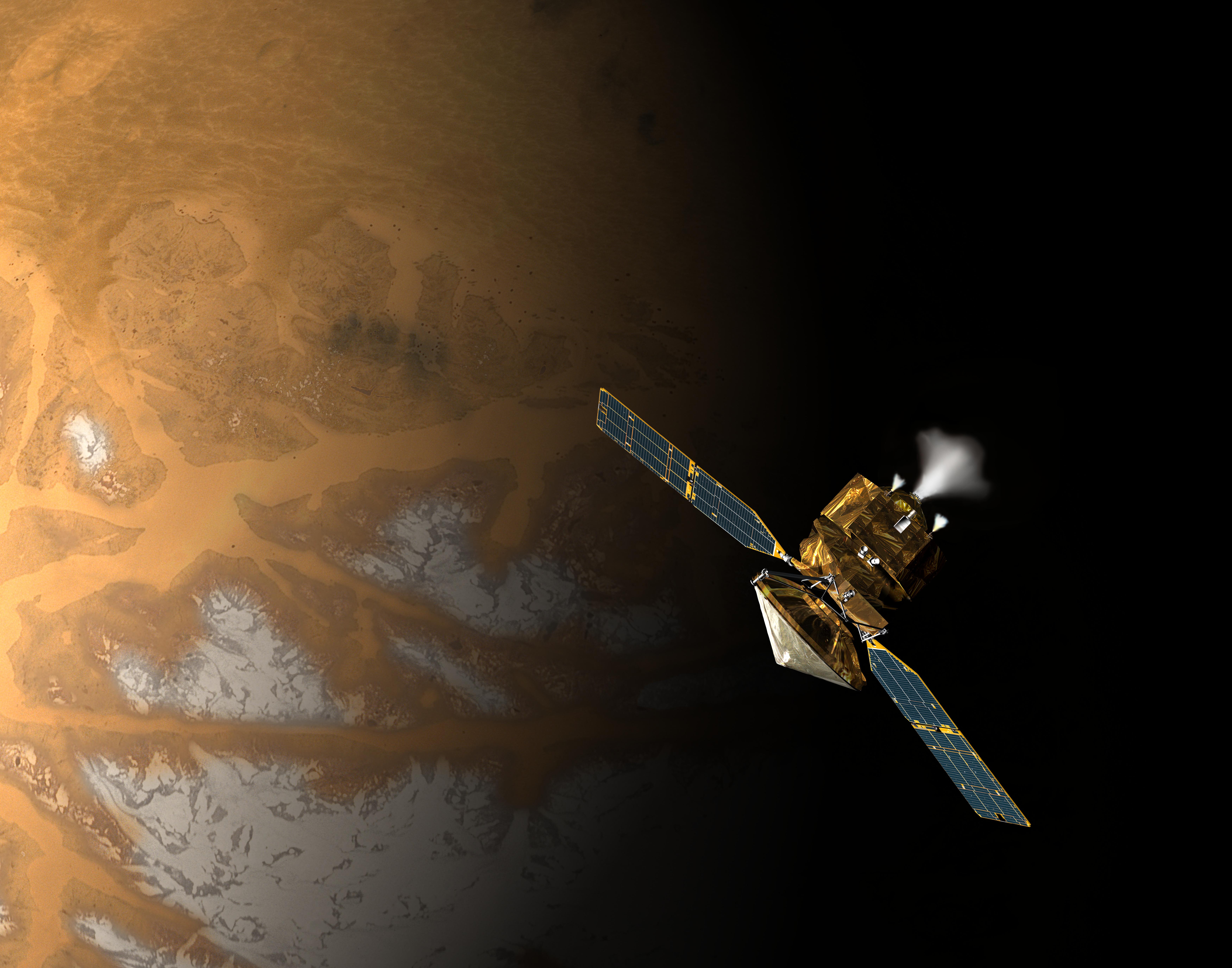 Orbit Insertion by Mars Reconnaissance Orbiter Artist Concept