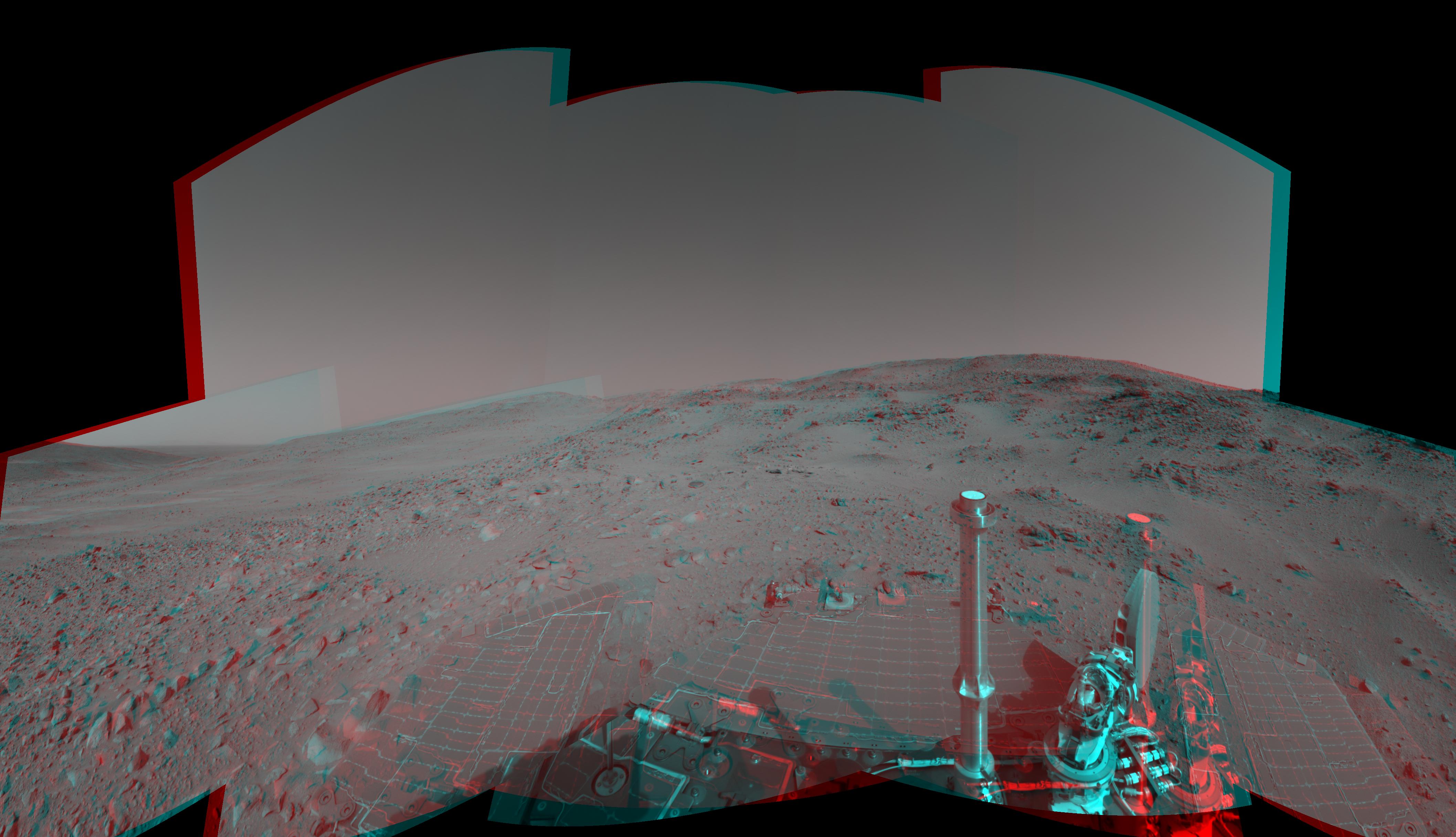 Spirit View on Sol 399 3-D