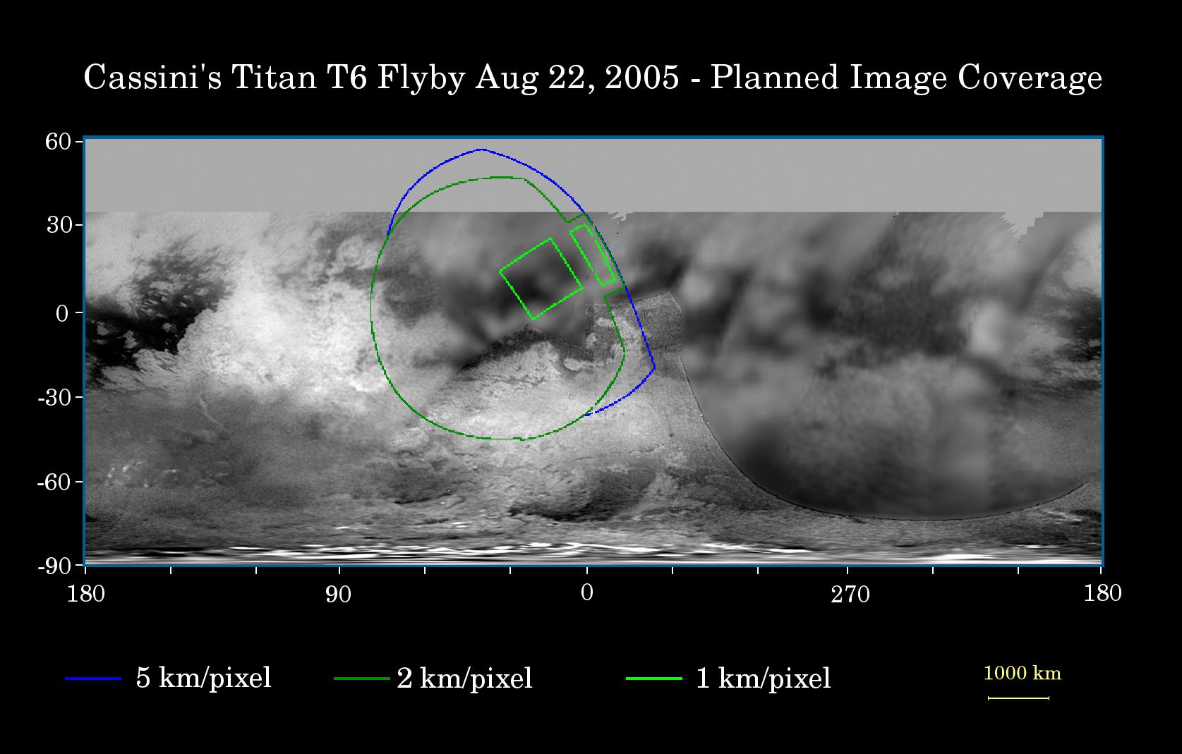 Cassini Aug. 22, 2005, Titan Flyby