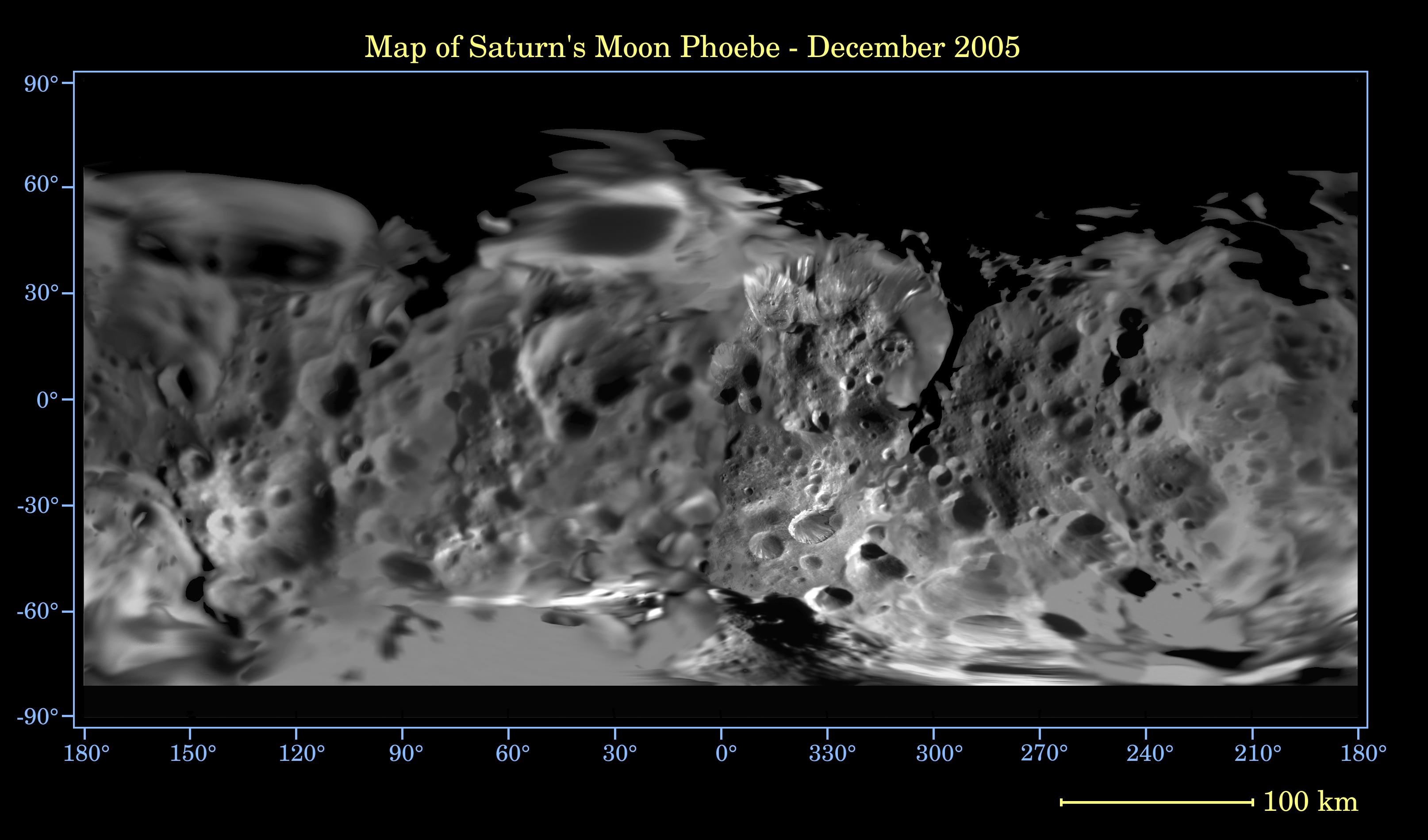 Map of Phoebe -- December 2005