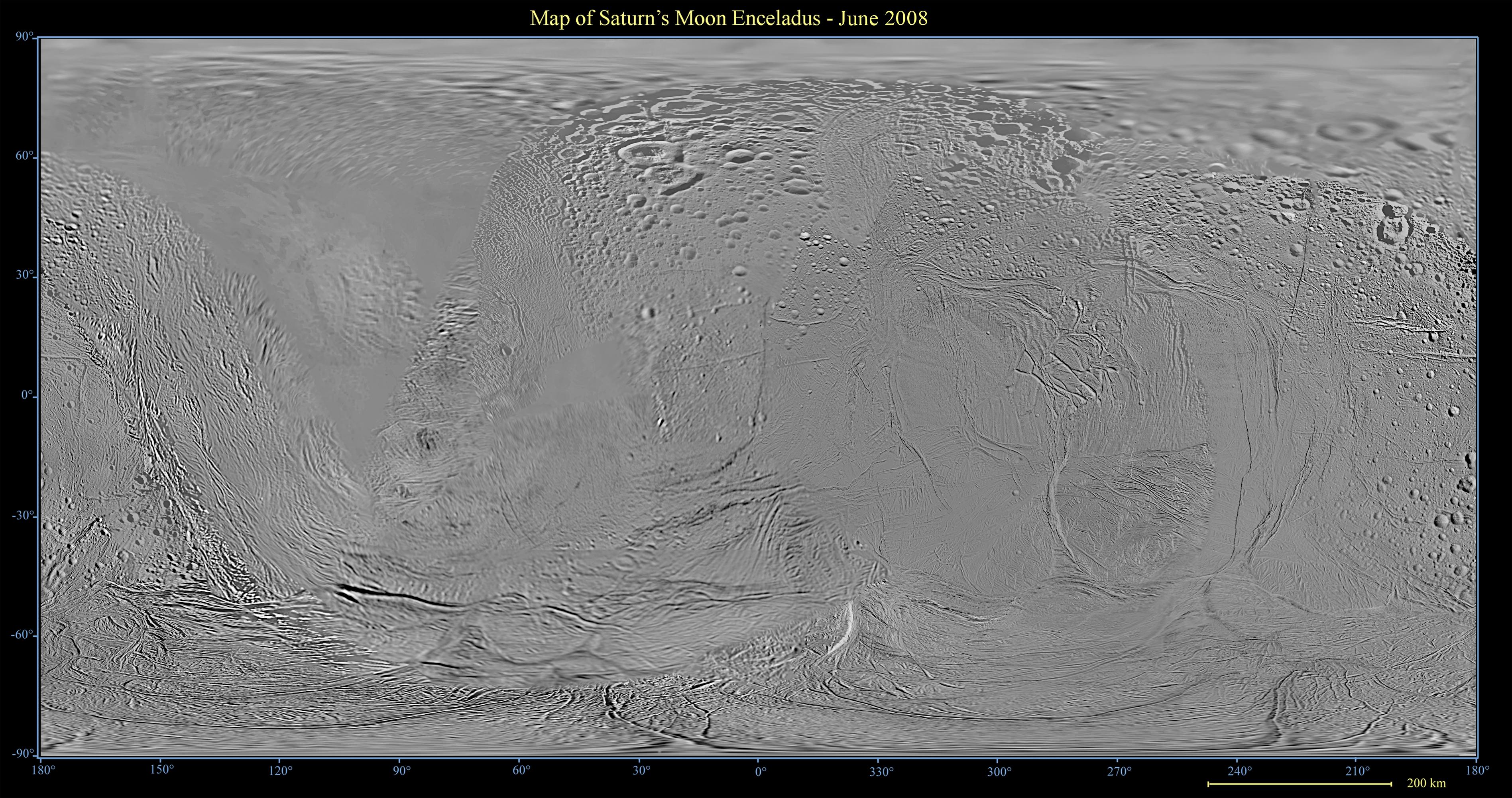 Map of Enceladus