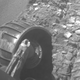 Opportunity Rolls Free Again Left Front Wheel