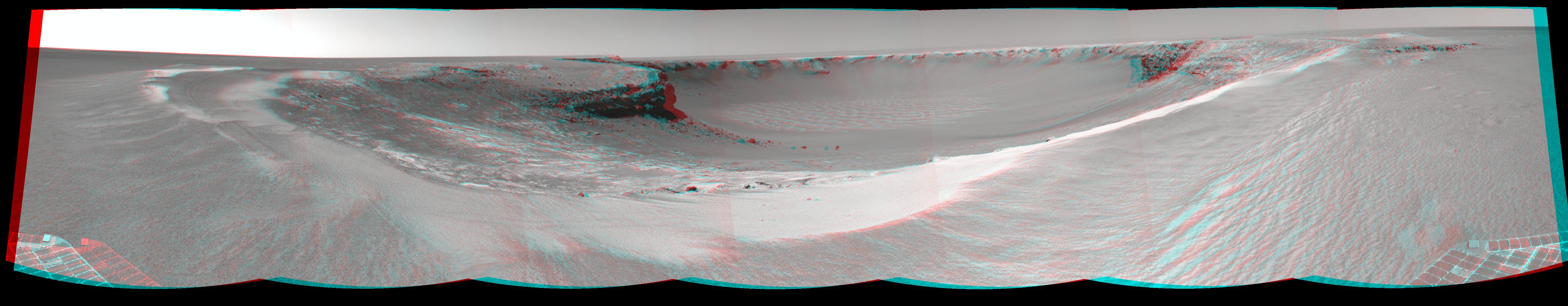 Victoria Crater from Duck Bay Stereo