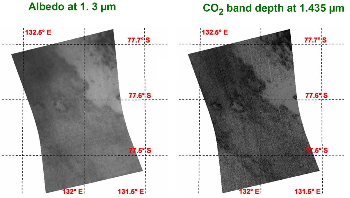 South Polar Cryptic Terrain in Early Spring