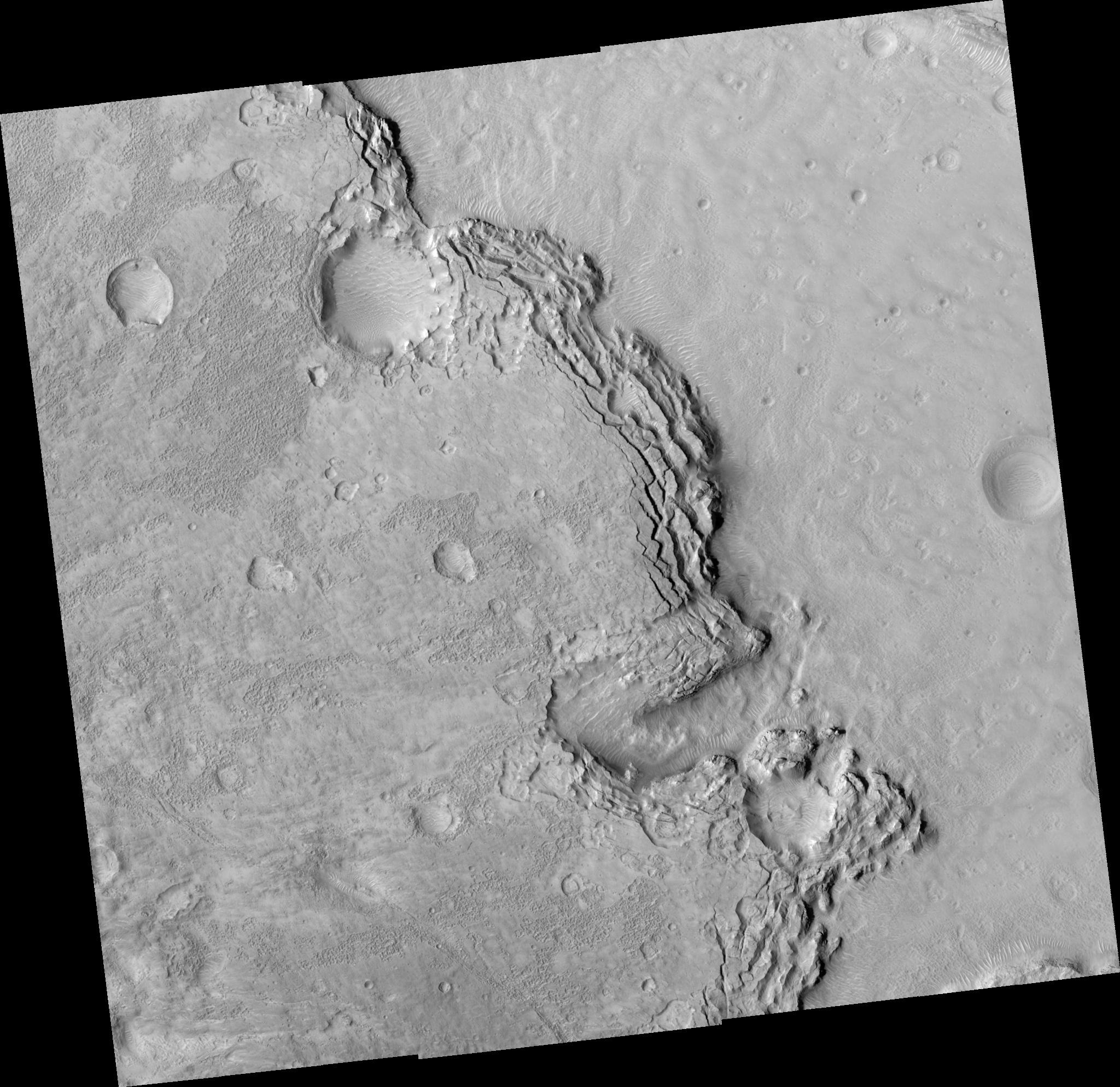 Sharp Scarp and Varied Features