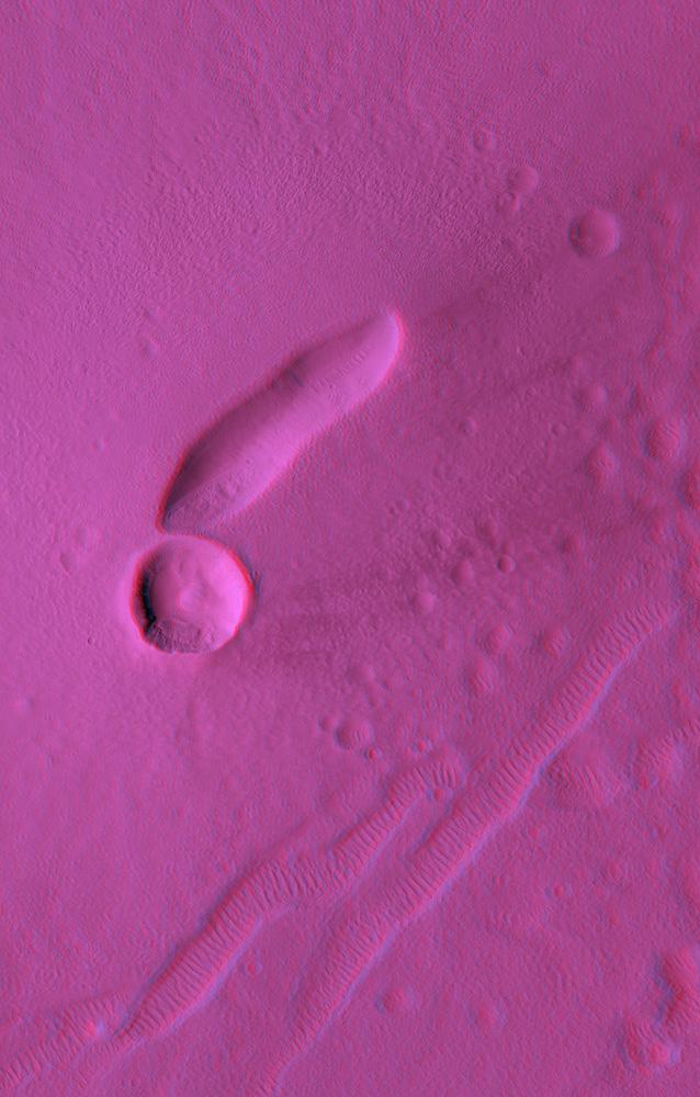 Anaglyph of East Mareotis Tholus