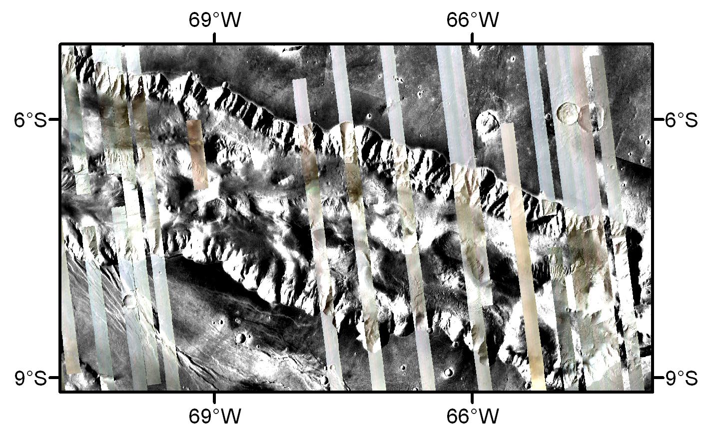 CRISM Mulitspectral Map of Eastern Candor Chasma