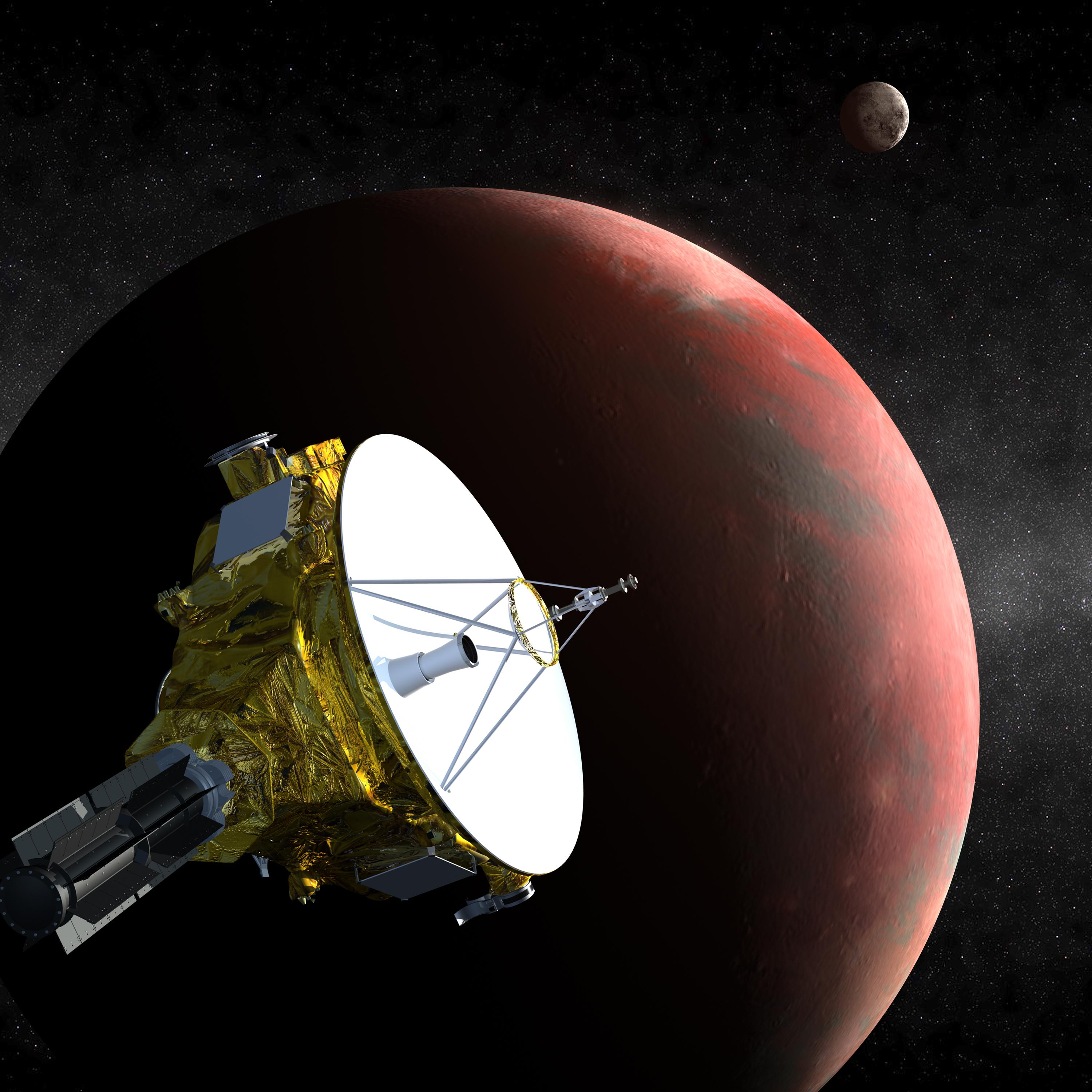 New Horizons at Pluto Artist Concept