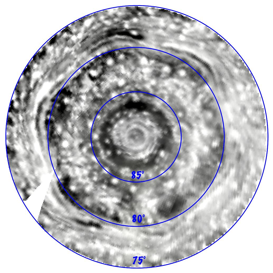 Infrared Movie of Saturn North Polar Region